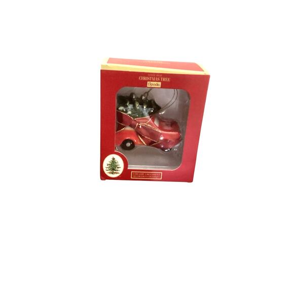 Spode Christmas Tree Ornament Red Truck Carrying Tree New Other 2022 - Picture 4 of 4
